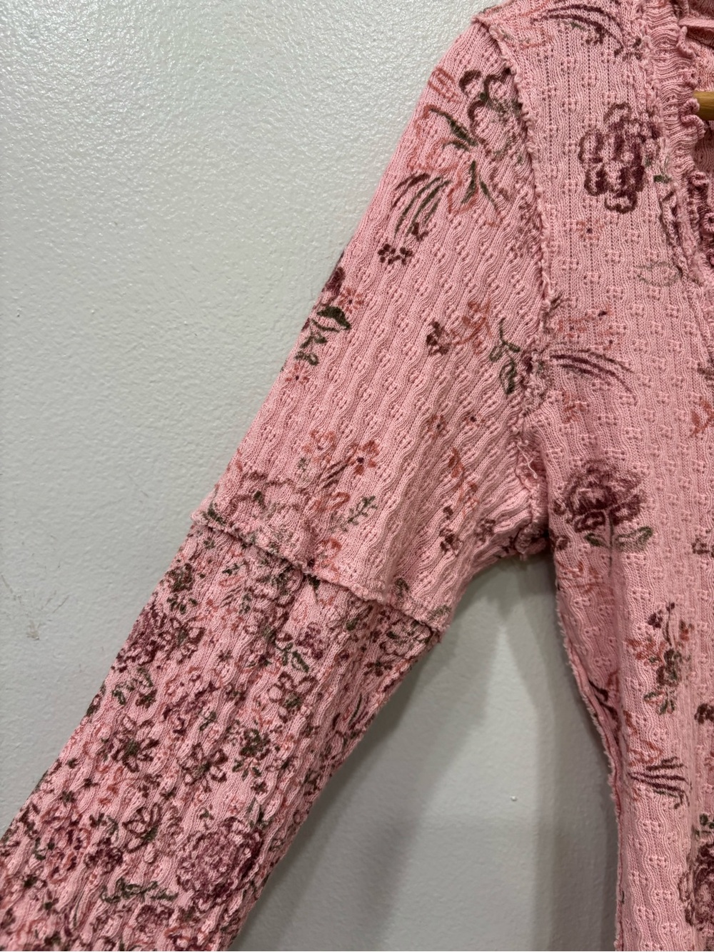 We The Free Clover Floral Thermal Long Sleeve Top Women’s Size Small - Picture 5 of 12